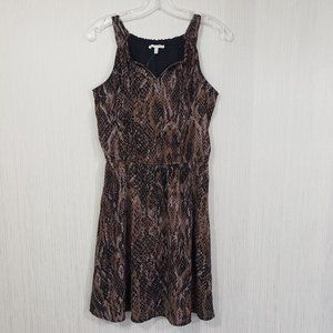Maurices NWOT snake print strappy dress with elastic waist